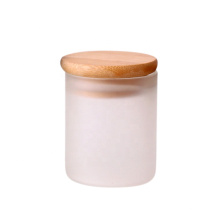 Wide mouth storage glass jar 100ml glass jar with bamboo wood lid